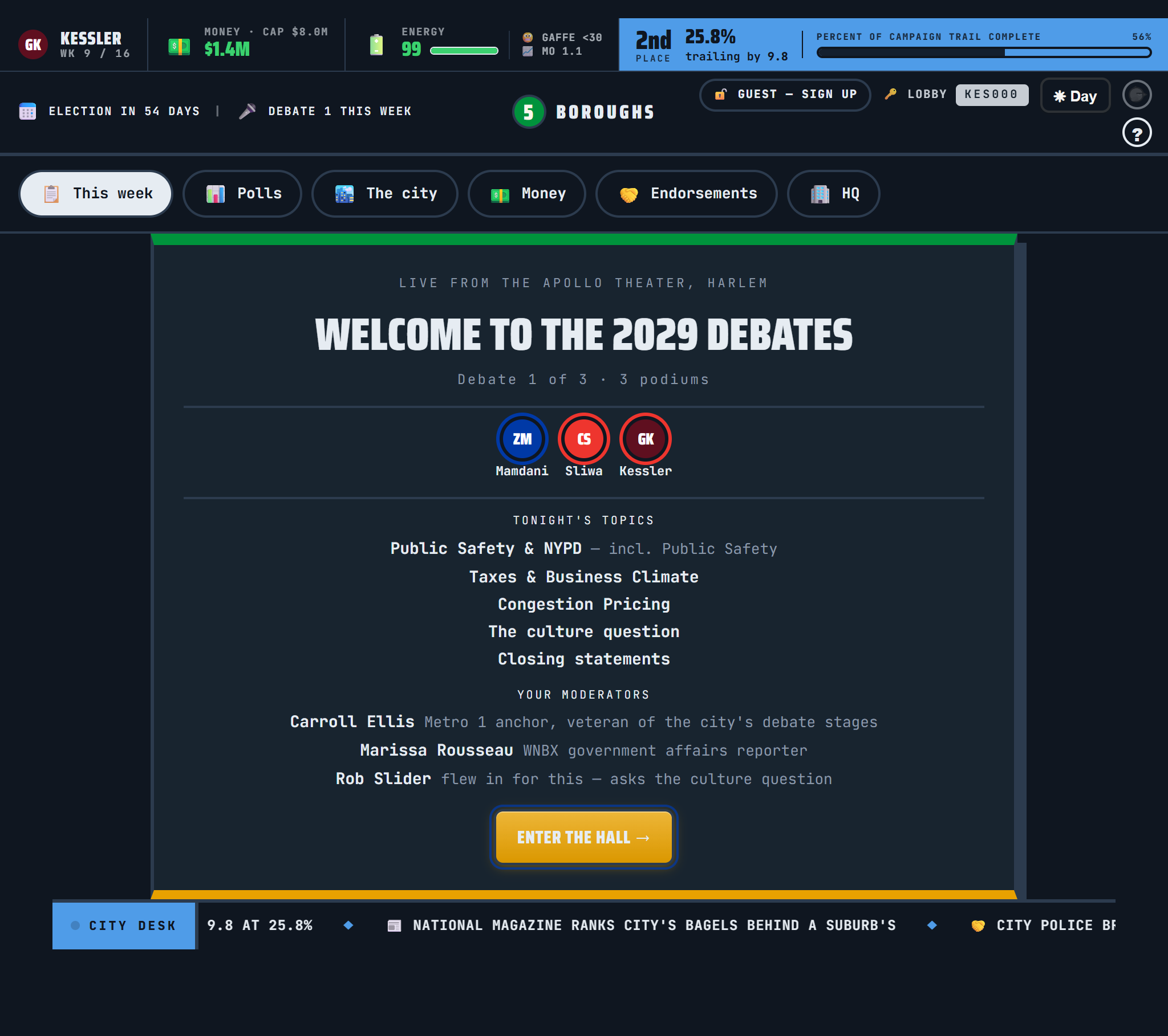 Debate Night — The Apollo