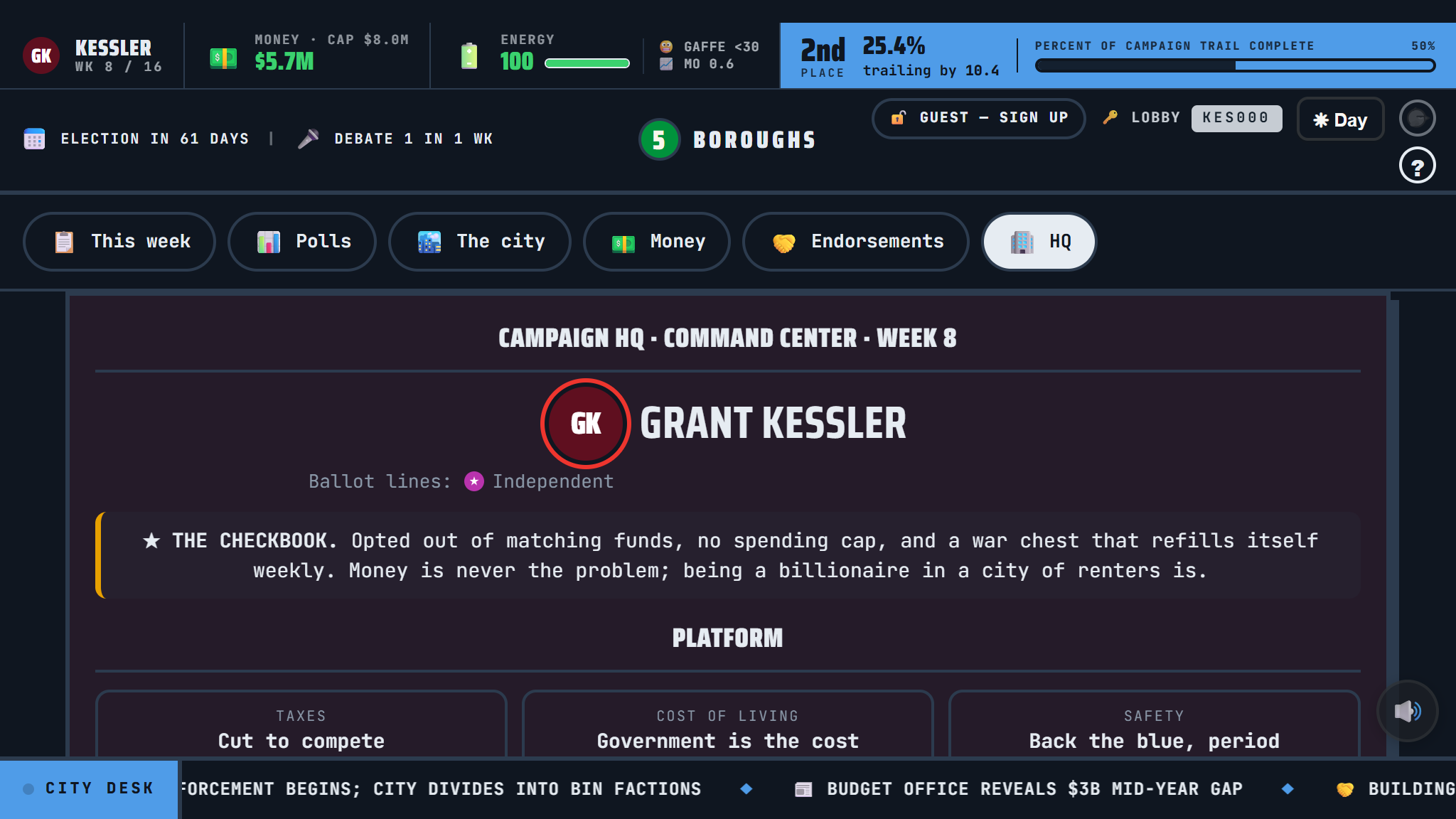 Campaign HQ — Command Center